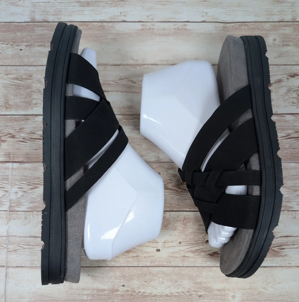 Easy Spirit Sestar Slide On Sandals Black Gray Women's Size 8.5 Arch Support - Picture 7 of 11